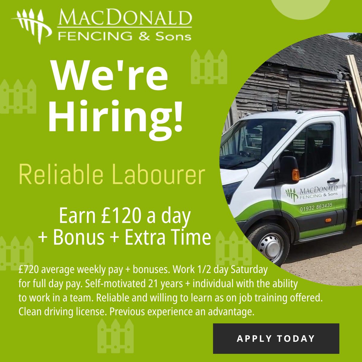 We Are Hiring Labourer